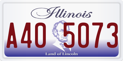 IL license plate A405073