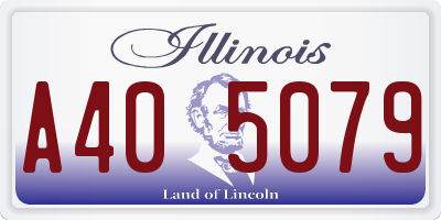 IL license plate A405079