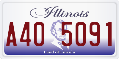 IL license plate A405091