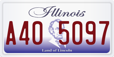 IL license plate A405097