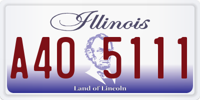 IL license plate A405111