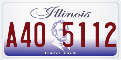 IL license plate A405112
