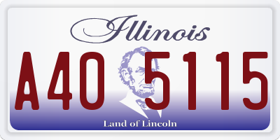 IL license plate A405115