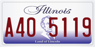 IL license plate A405119