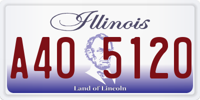 IL license plate A405120