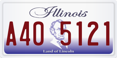 IL license plate A405121