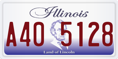 IL license plate A405128