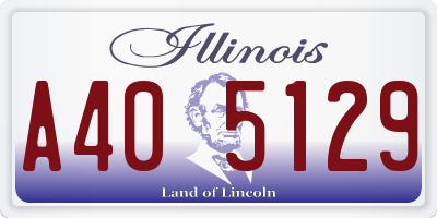 IL license plate A405129