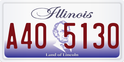 IL license plate A405130