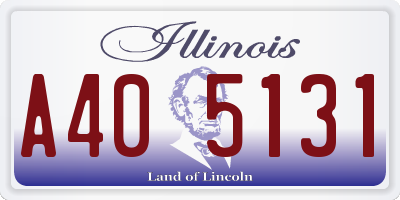 IL license plate A405131
