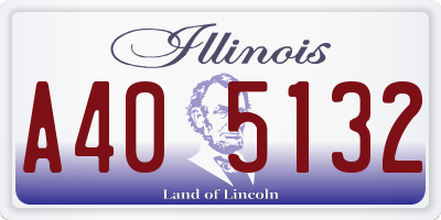 IL license plate A405132