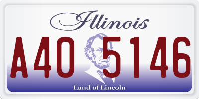 IL license plate A405146