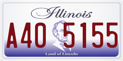 IL license plate A405155