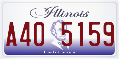 IL license plate A405159