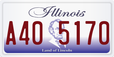 IL license plate A405170
