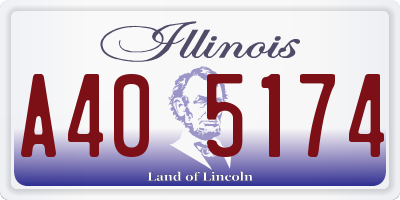 IL license plate A405174