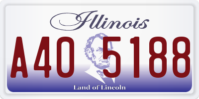 IL license plate A405188