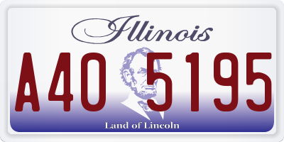 IL license plate A405195