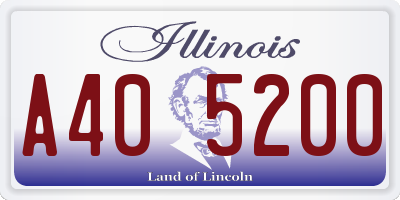IL license plate A405200