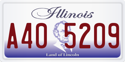 IL license plate A405209