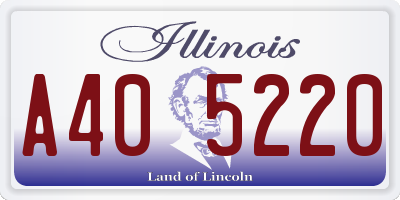 IL license plate A405220