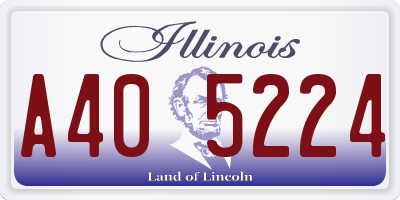 IL license plate A405224