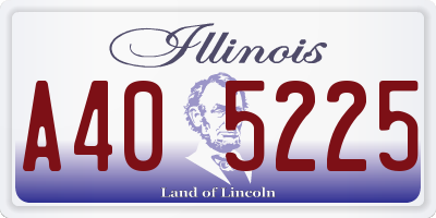 IL license plate A405225