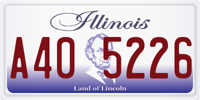 IL license plate A405226