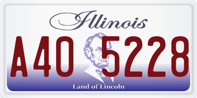 IL license plate A405228