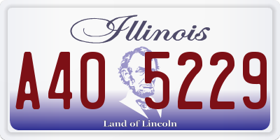 IL license plate A405229