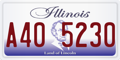 IL license plate A405230