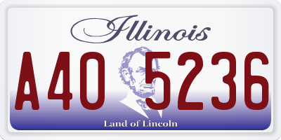 IL license plate A405236