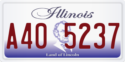 IL license plate A405237
