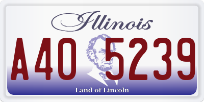 IL license plate A405239