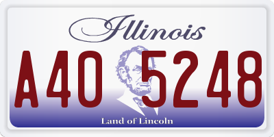 IL license plate A405248