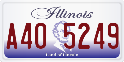 IL license plate A405249