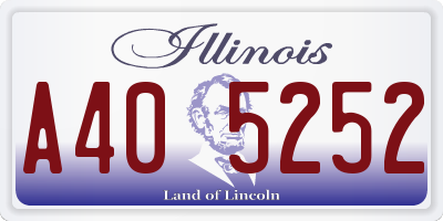 IL license plate A405252
