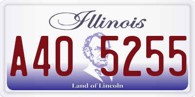 IL license plate A405255