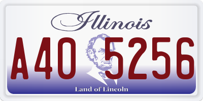 IL license plate A405256