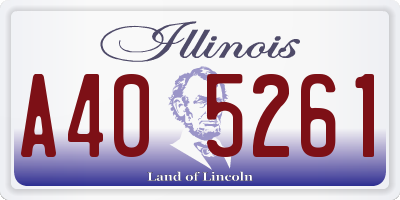 IL license plate A405261