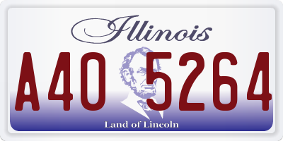IL license plate A405264