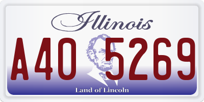 IL license plate A405269