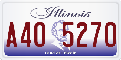 IL license plate A405270