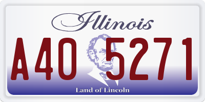 IL license plate A405271