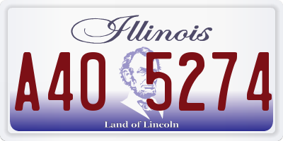 IL license plate A405274
