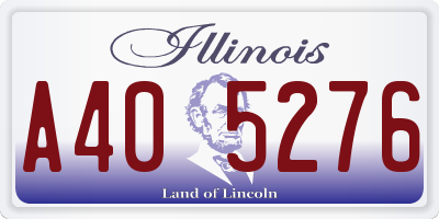 IL license plate A405276