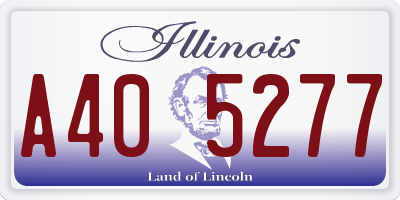 IL license plate A405277