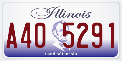 IL license plate A405291