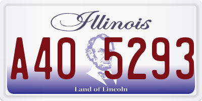 IL license plate A405293