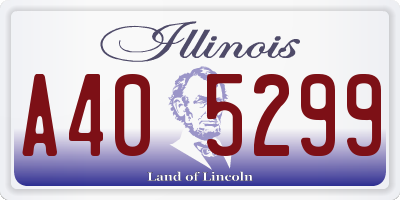 IL license plate A405299